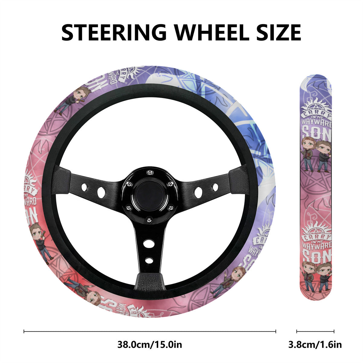 Carry on Chibi Steering Wheel Cover