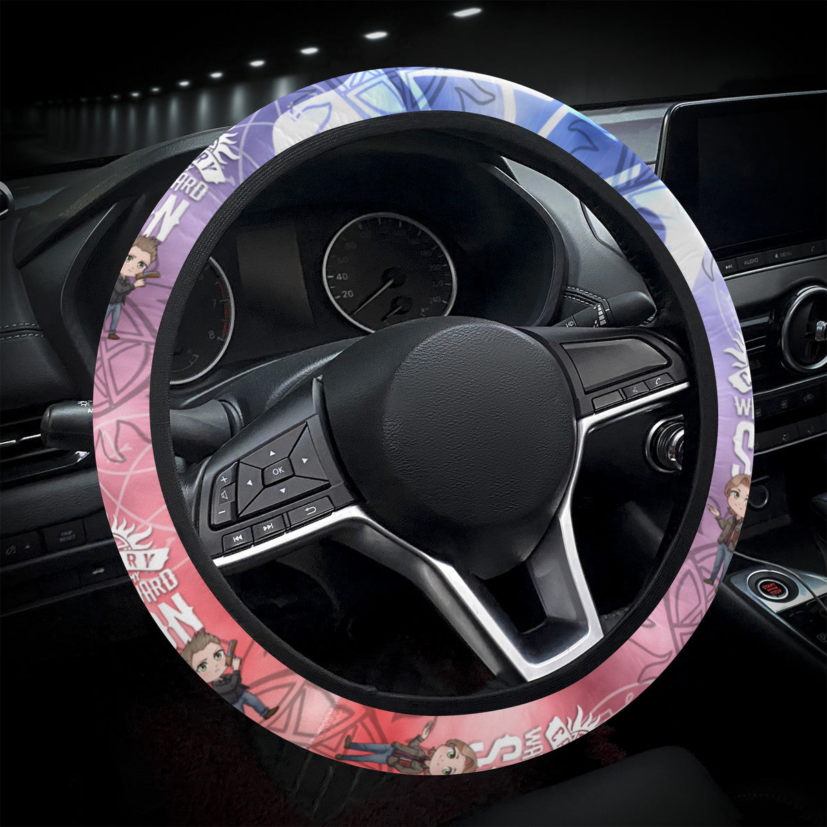 Carry on Chibi Steering Wheel Cover