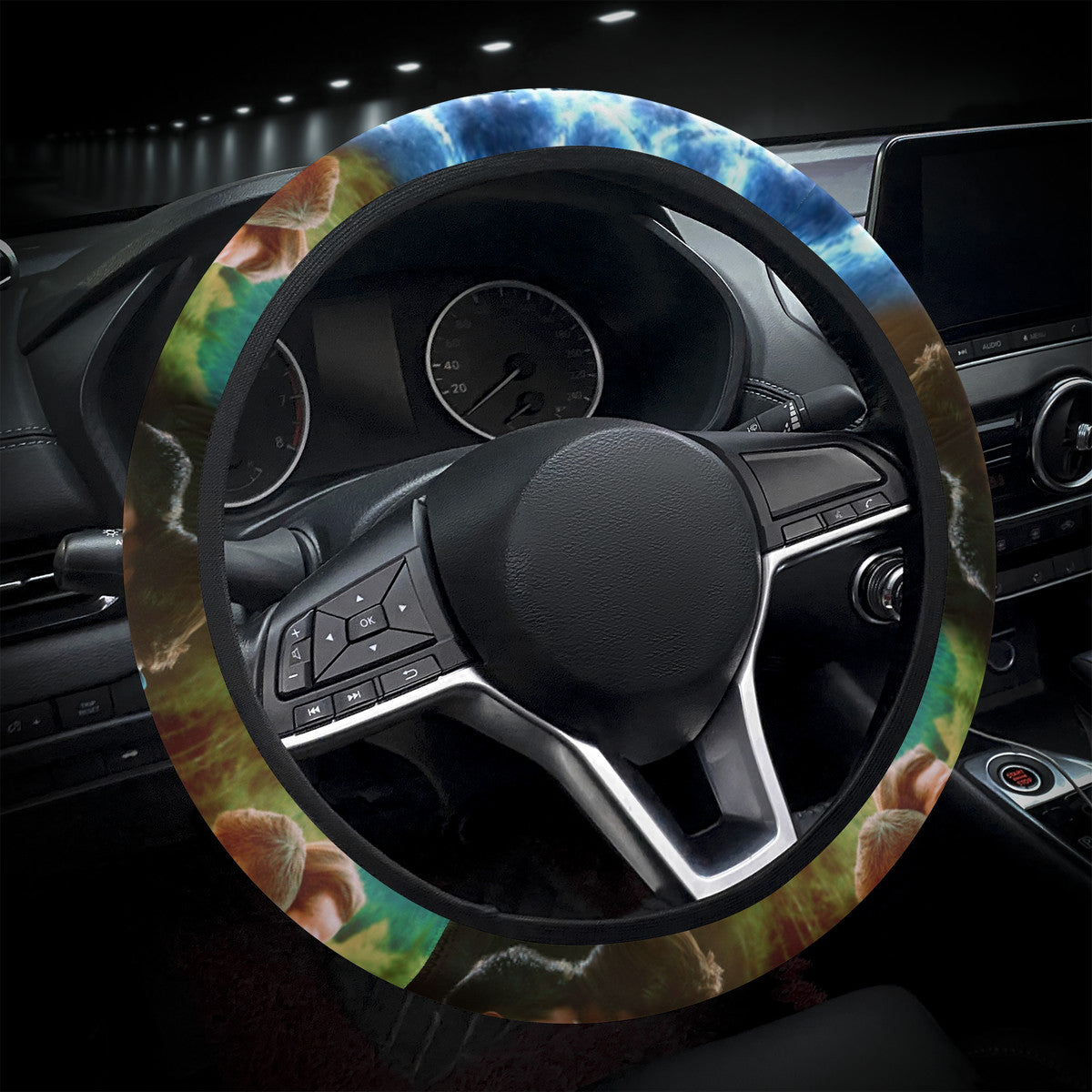 End of the Road Steering Wheel Cover