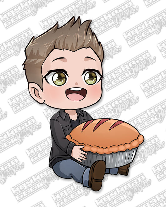 Dean Chibi Pie Sitting Die Cut