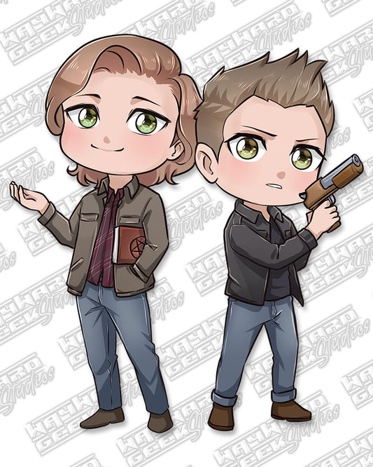 Sam & Dean Chibi Die Cut